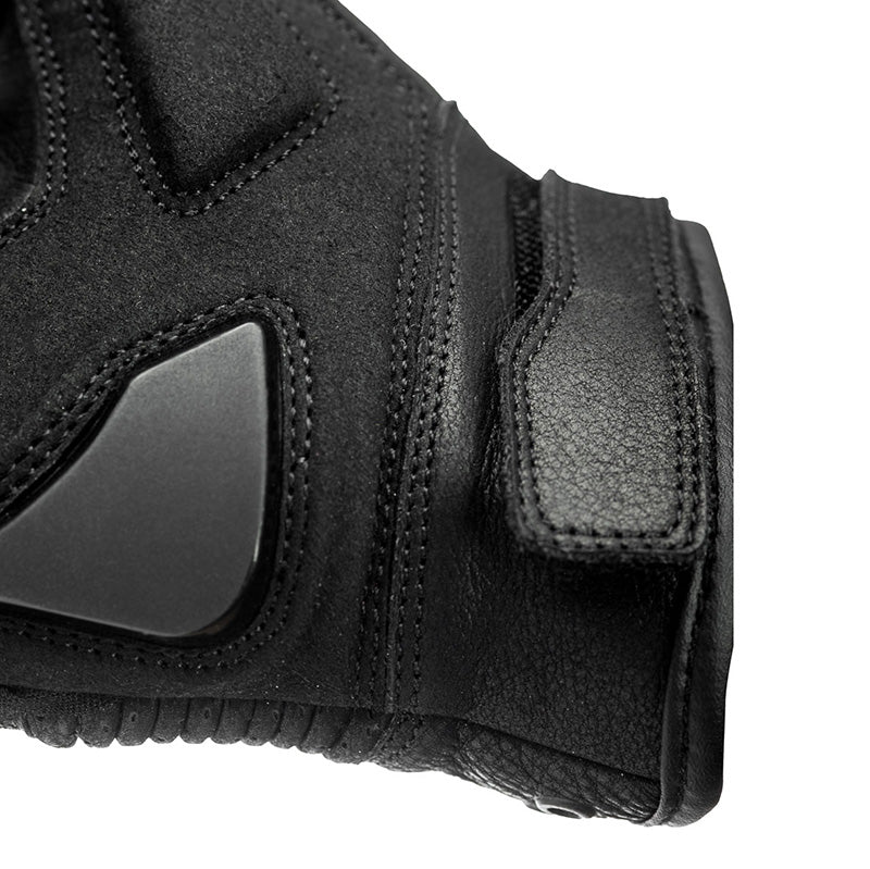 Motorcycle Gloves - Black Leather, ONYX BLACK 01