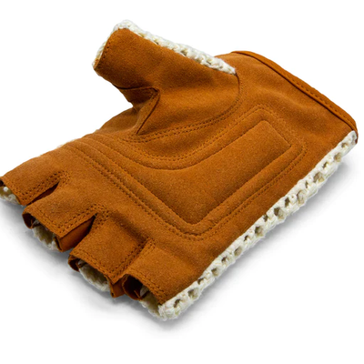 Bike riding gloves in a vegan leather vintage style