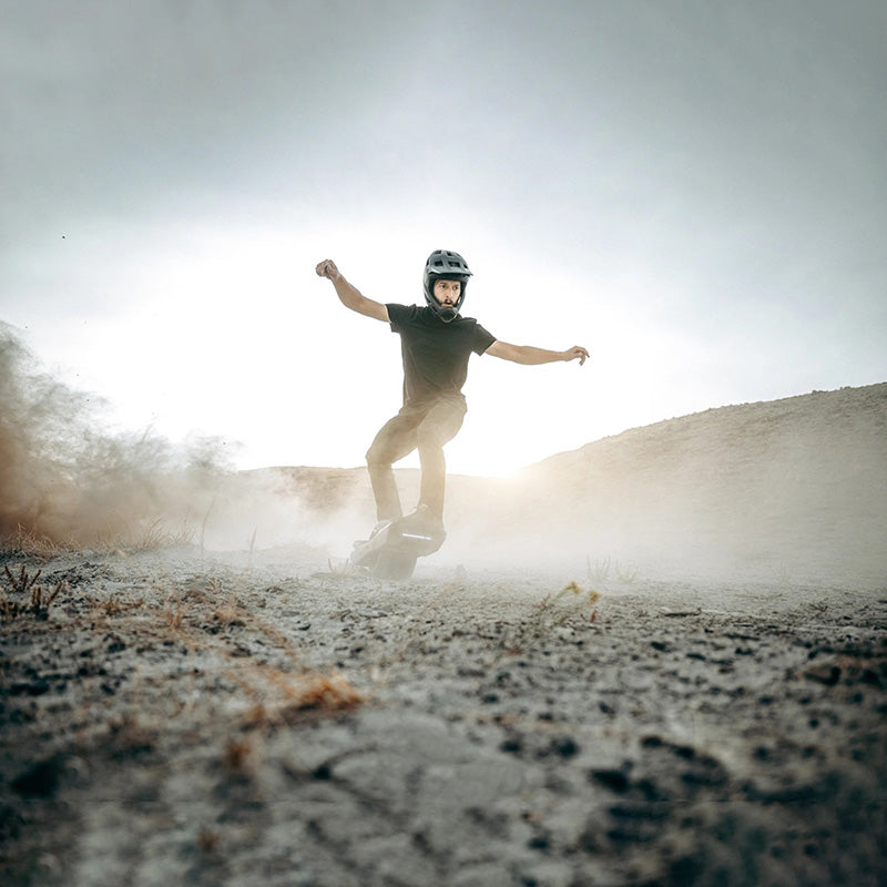 Riding the Onewheel GT in the dust
