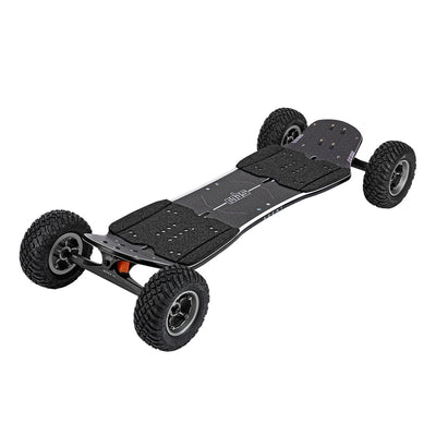 MBS AGENT EXPLORER mountainboard with ultra-wide 200x70 EXPLORER tires and RockStar Pro II XL hubs, designed for ultimate freeride performance.
