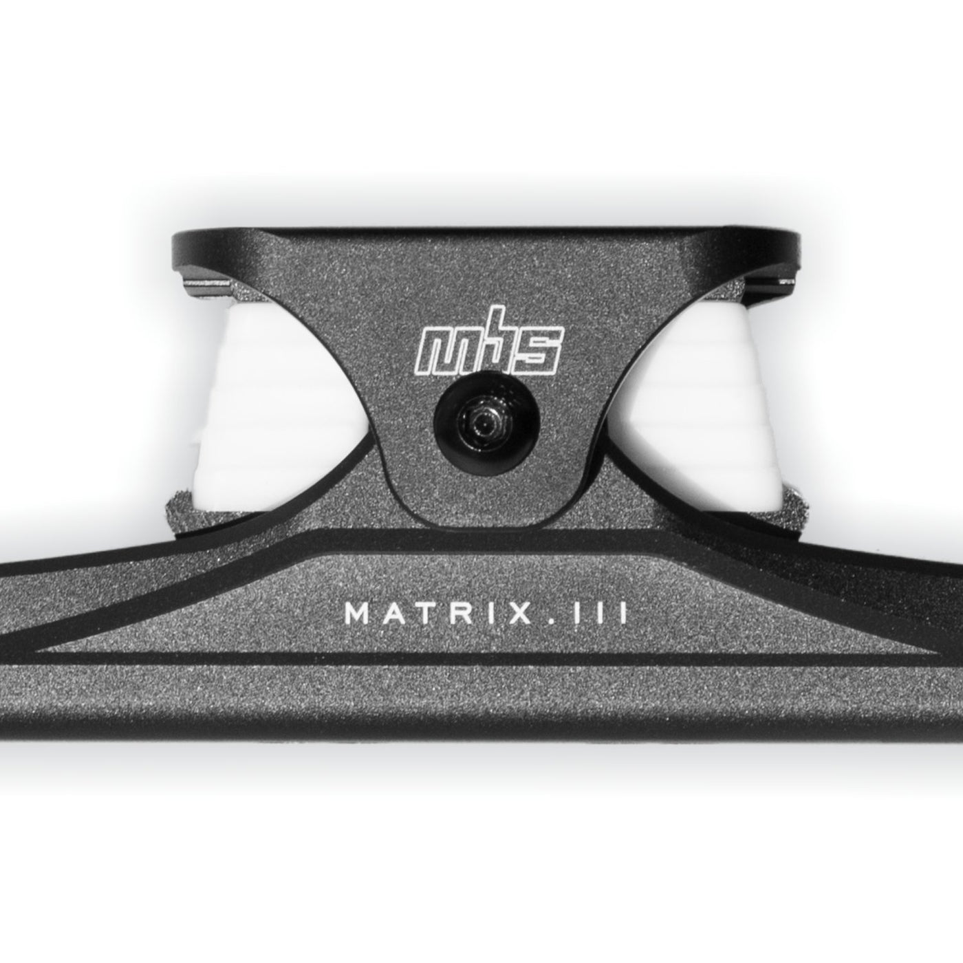 Adjustable turning resistance on MBS Matrix III CNC truck for ultimate carving or stability.