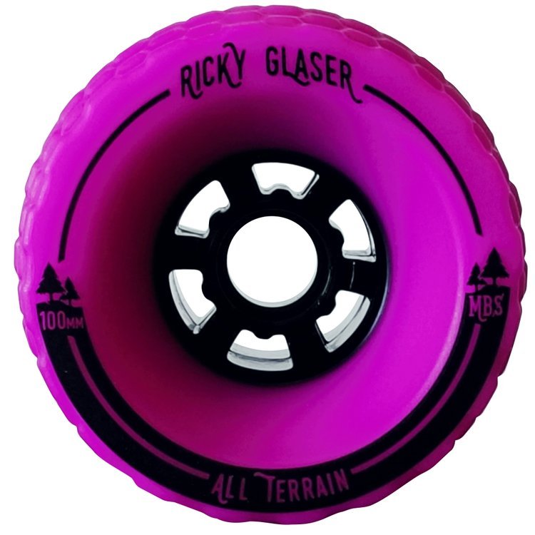 13407 - MBS All-Terrain Skateboard Wheels (4) - Purple "Ricky Glaser" Edition