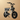 White electric bike with black tires on a beige background