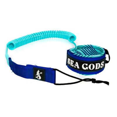 turquoise ankle leash for paddle boards
