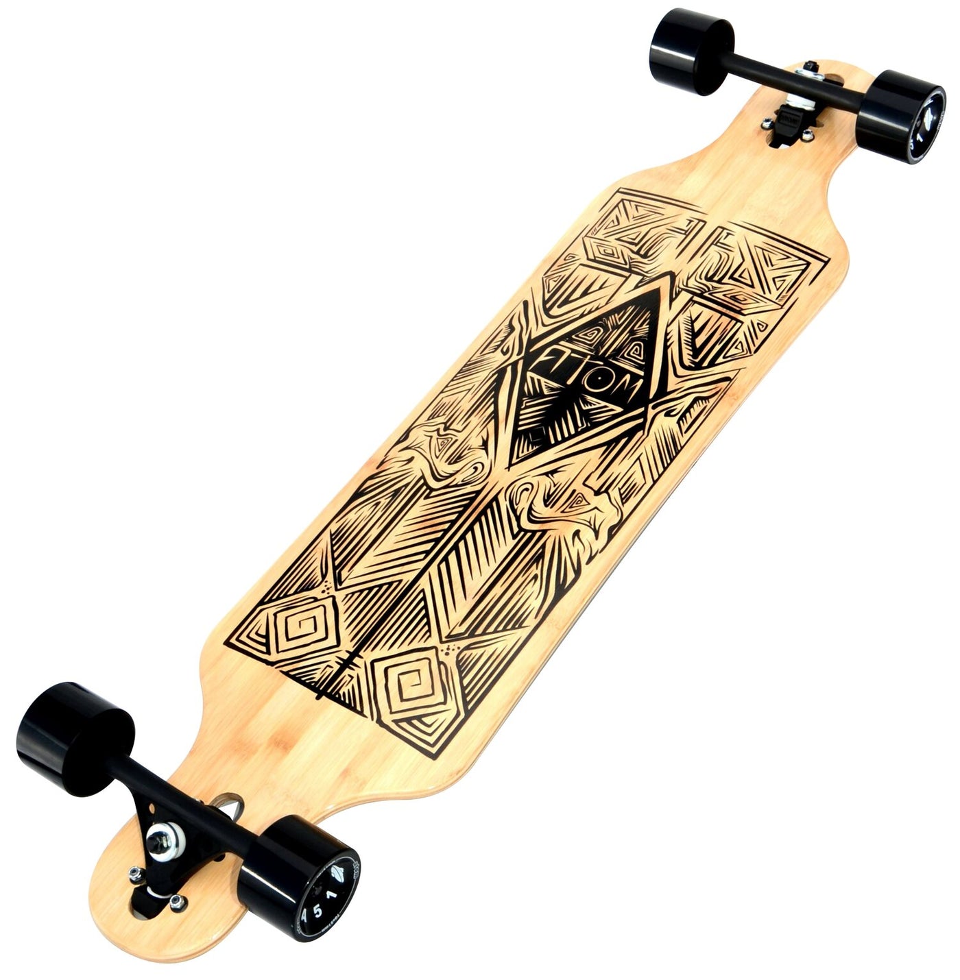 40004 - Atom 40" Drop Through Longboard (Bamboo Tiki)