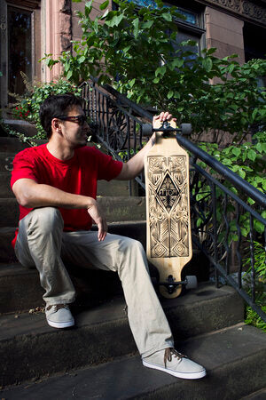 Drop Through Longboard (Bamboo Tiki) - Atom 40"