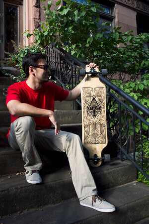 40004 - Atom 40" Drop Through Longboard (Bamboo Tiki)