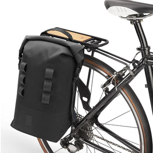 Pannier bag displayed on a bicycle