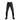 Black slim-fit jeans shown on a headless lower-body mannequin form, with four black textured pad or insert graphics floating around the legs and arrows indicating placement.
