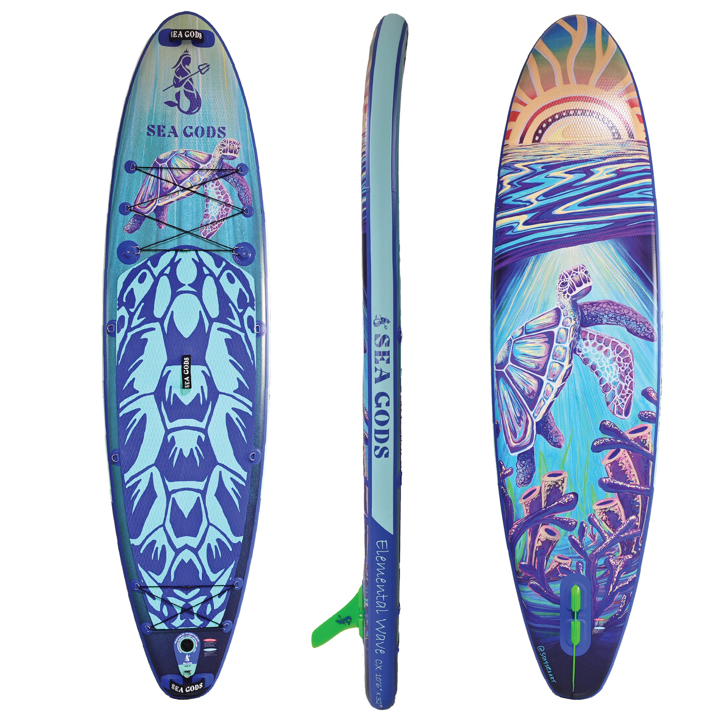 Inflatable SUP - Elemental Wave by Sea Gods - All Round Touring board