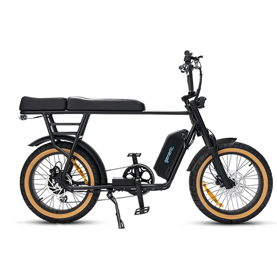 Fat tyre ebike in Black with throttle