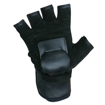 Hillbilly Wrist Guard Gloves - Half Finger (black)