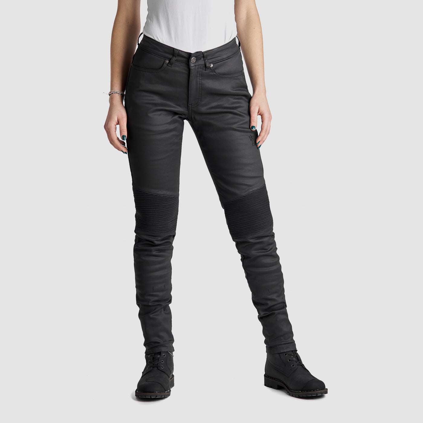 Motorcycle Jeans for Women - Black Slim-Fit Kevlar®, KUSARI KEV 02