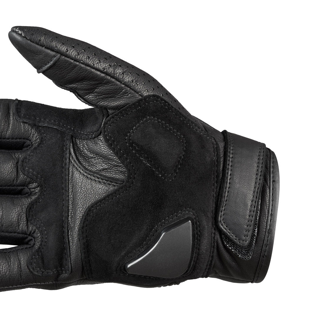 ONYX BLACK 02 – Black Leather Motorcycle Gloves