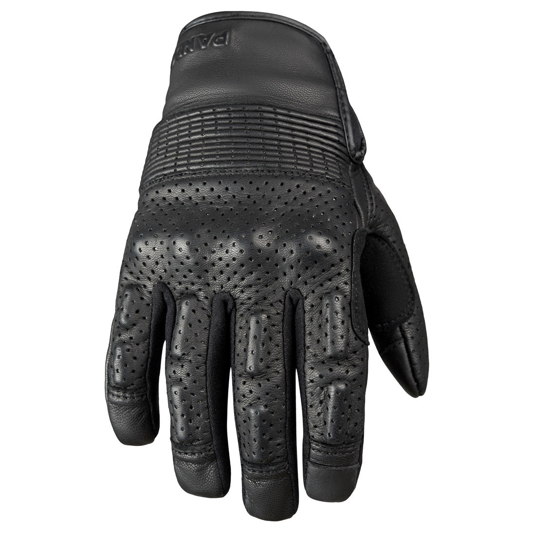 ONYX BLACK 02 – Black Leather Motorcycle Gloves