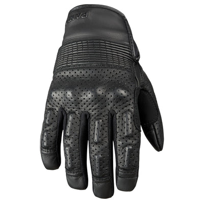 ONYX BLACK 02 – Black Leather Motorcycle Gloves
