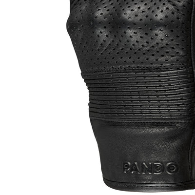 ONYX BLACK 02 – Black Leather Motorcycle Gloves