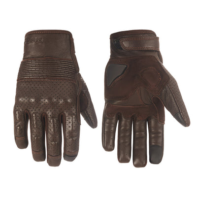 ONYX BROWN 02 – Brown Leather Motorcycle Gloves