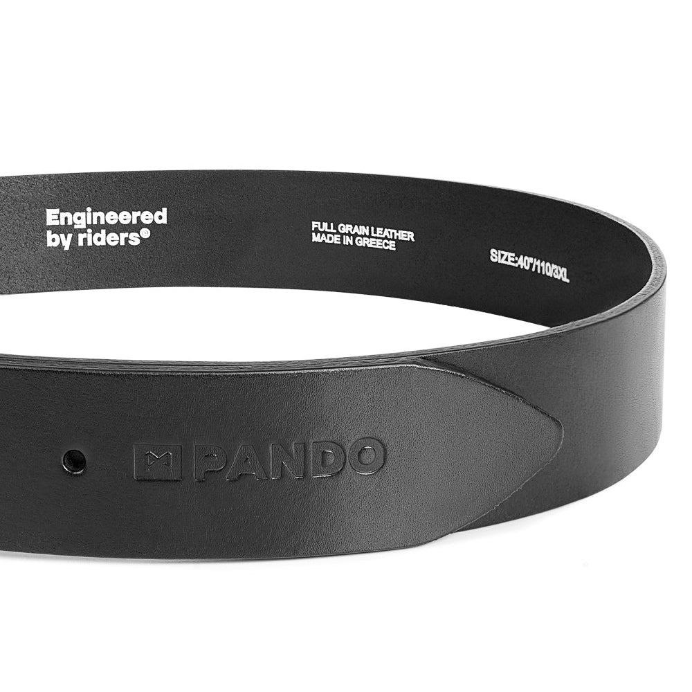 HIMO 3 - Full Grain Black Leather Belt