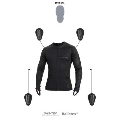 Unisex Motorcycle Shirt - Armoured Motorcycle Base-layer, SHELL UH 03