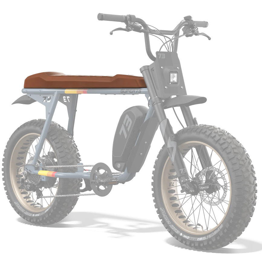 Extended Seat for Super73 R and S-Adventure Bikes - Brown