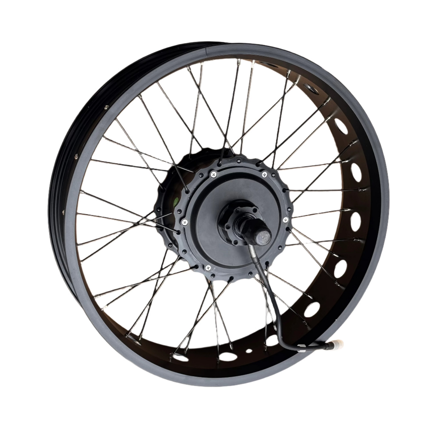 Black Super73 rear hub motor wheel for S1 model bikes.