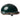 British racing green helmet with white Thousand logo on a white backdrop.