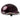 Dark cherry coloured helmet with leather look strap and a Thousand logo on a white background