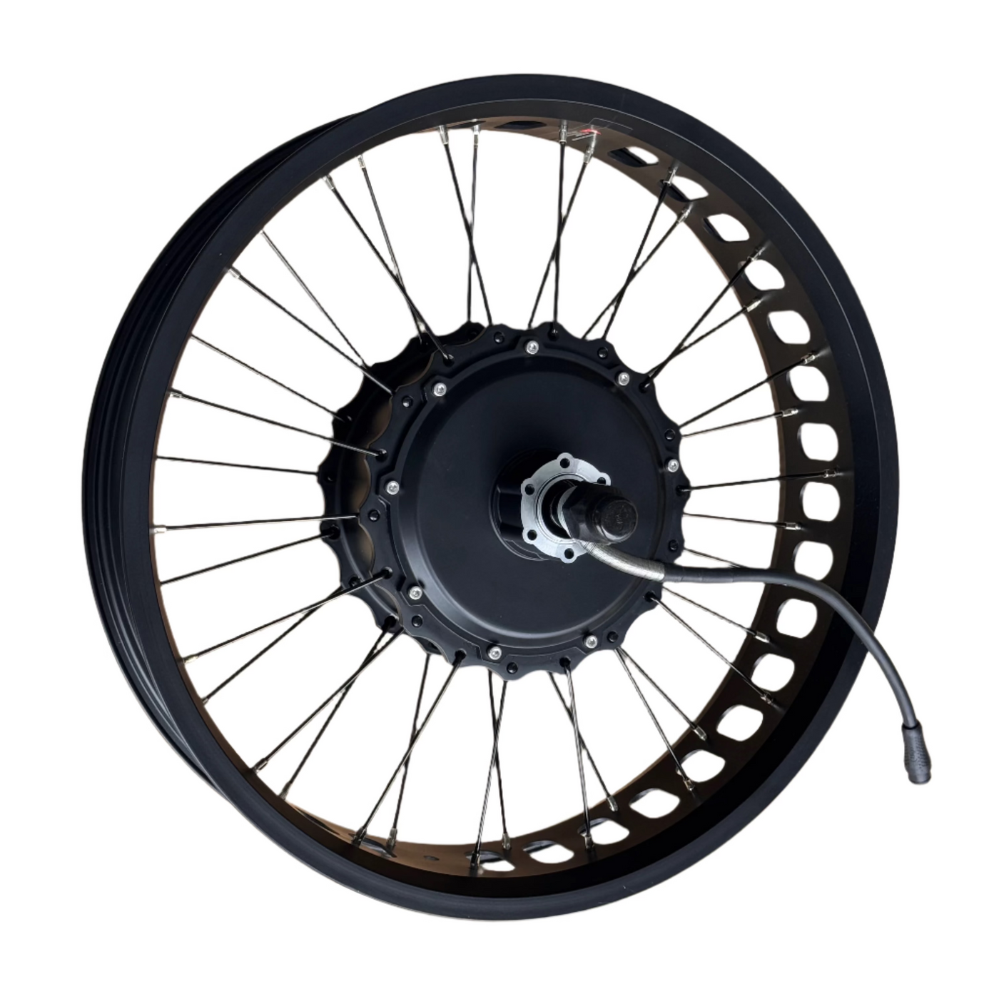 satin black rear wheel with hub motor for super73 Z Miami bikes.