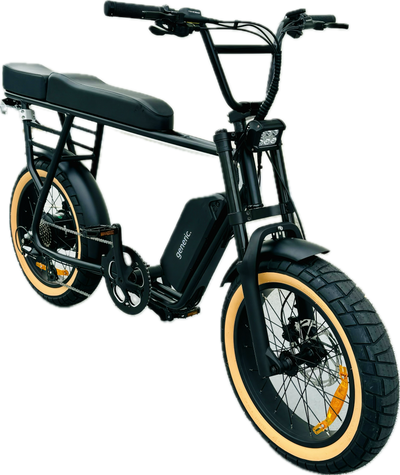 Surfbike on white background - Fat tyre ebike with front suspension