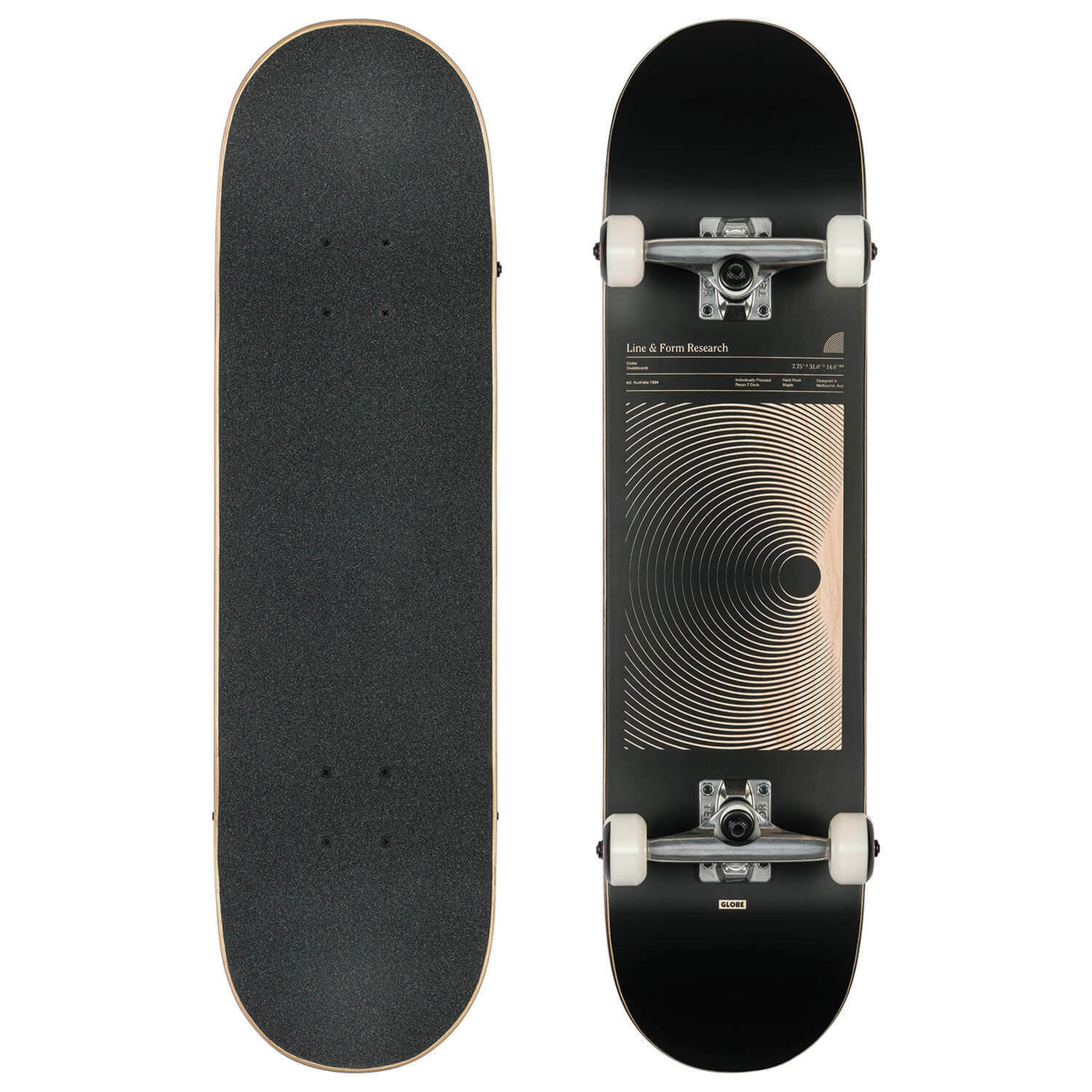 G1 Lineform - Black - 7.75" Complete Skateboard