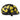 Black Thousand helmet with yellow smiley face patterns on a white background