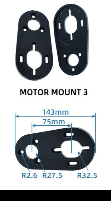 Motor mounts for double kingpin trucks