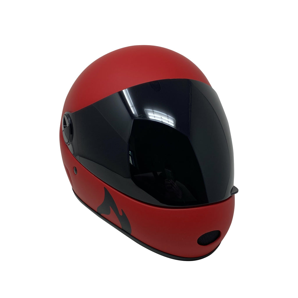 Full face helmet by Predator in Red with visor