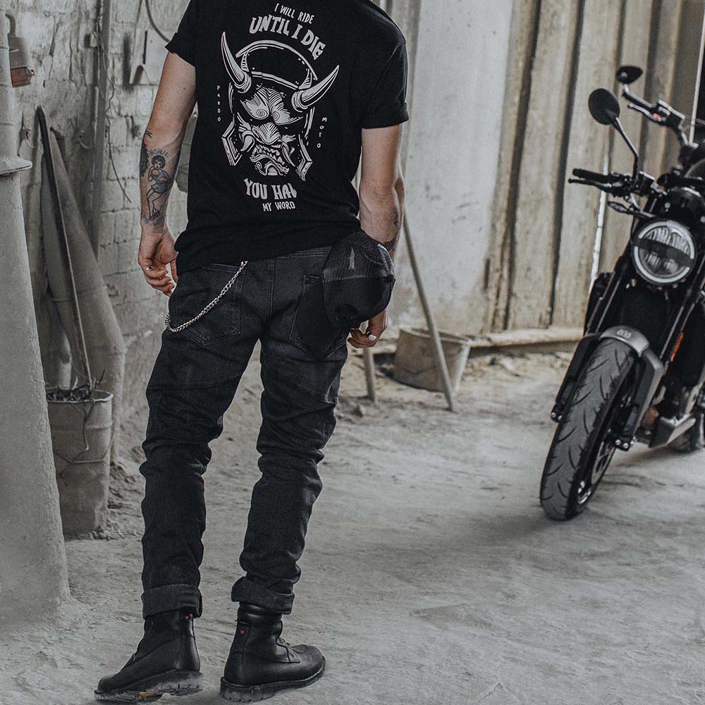 Pando Moto Men's Slim-Fit Cordura and UHMWPE Motorcycle Jeans