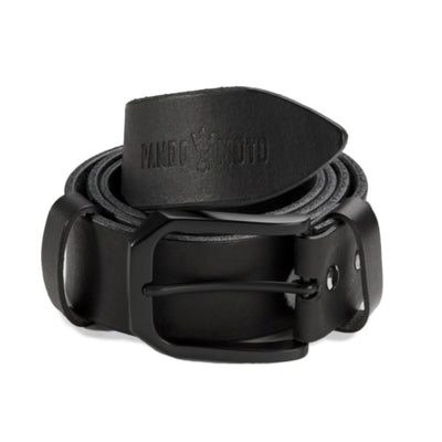 Black Leather Belt - Full Grain, HIMO 2