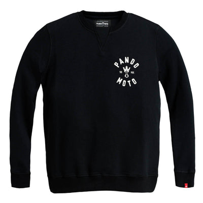 Unisex Biker Sweatshirt - Black Cotton, JOHN WING 01